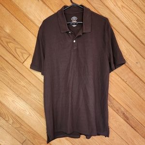 St. John's Bay large brown performance  short sleeved men's polo